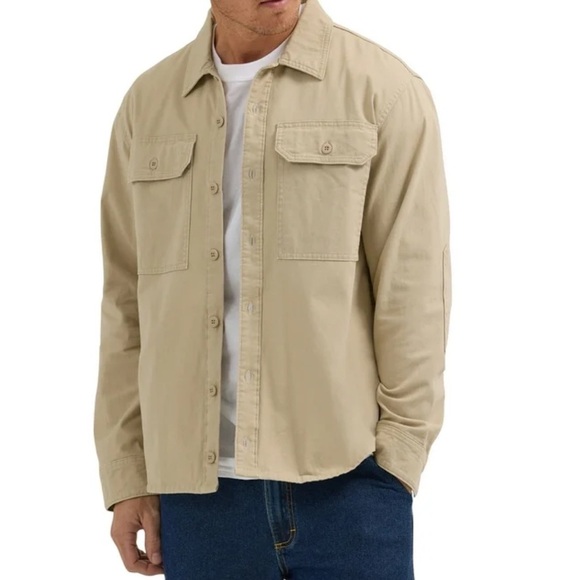 Mens Wrangler Relaxed Fit Shirt Jacket - Picture 1 of 9
